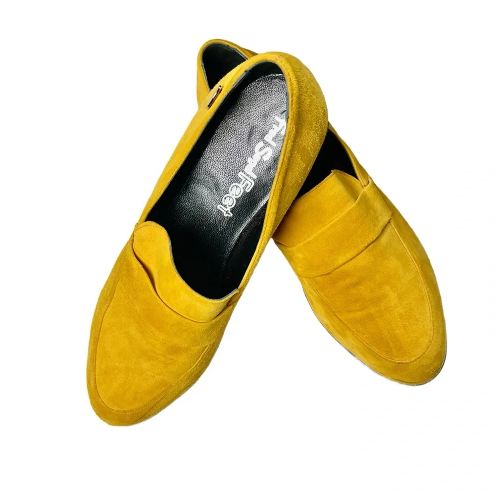 Yellow Penny Loafers Flats - Picture 3 of 5